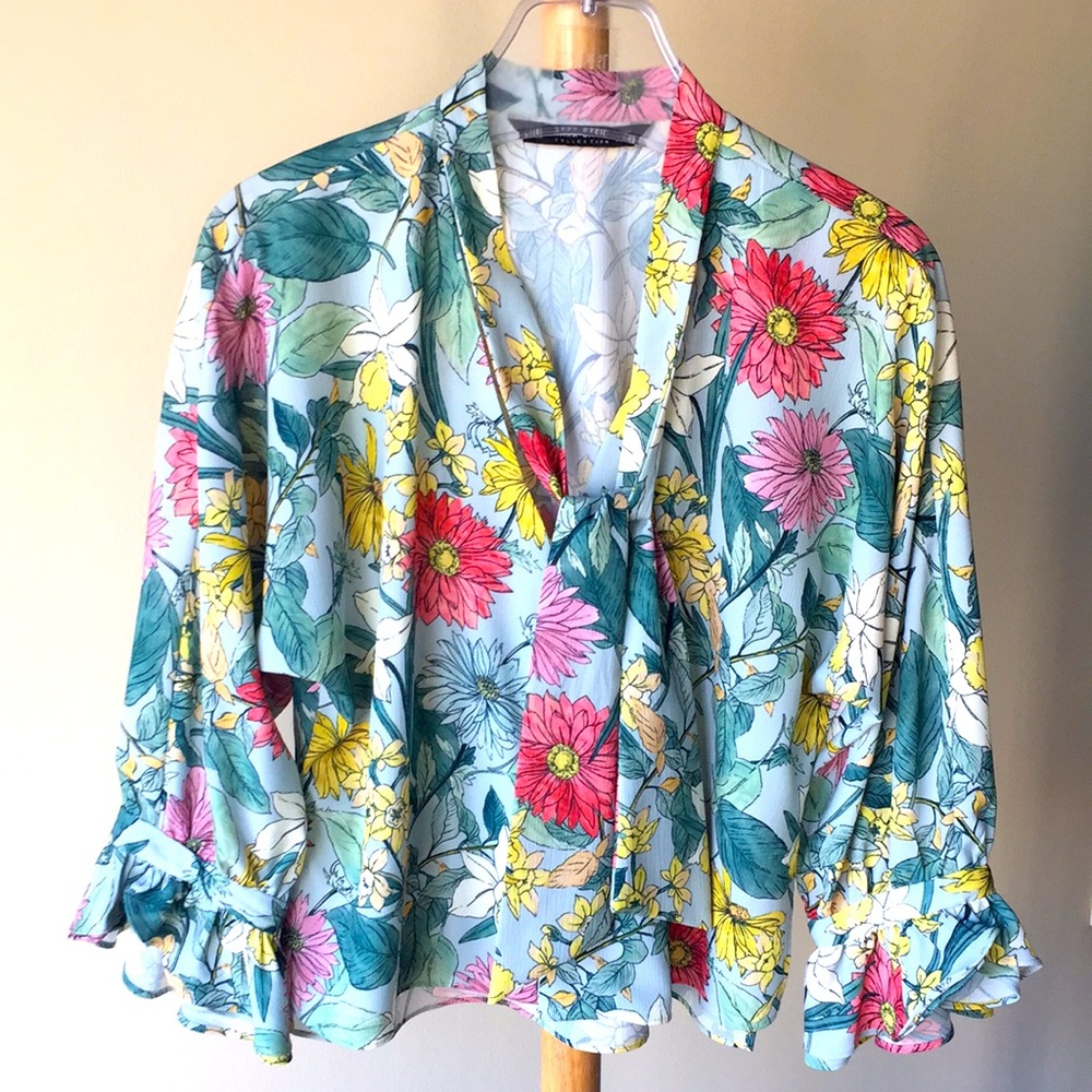 Zara Multi-color Floral Top
